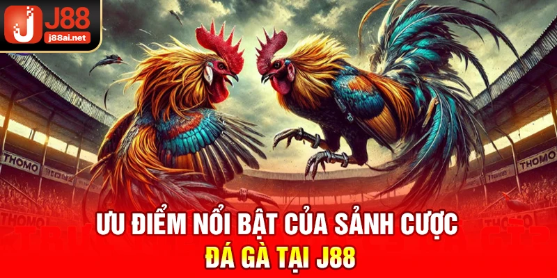 Đá Gà J88 - Sảnh Game Trực Tuyến Hàng Đầu Cho Kê Thủ Ưu điểm nổi bật của sảnh cược đá gà tại j88